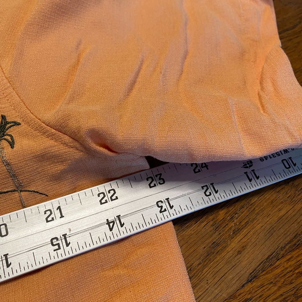 Havana Jack’s Cafe orange rayon button down- size L - Picture 6 of 6